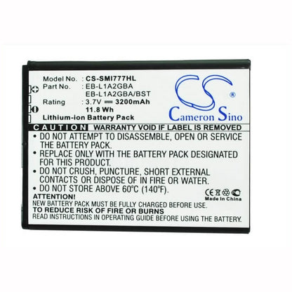 3.7V, 3200mAh, Li-ion Battery fits Samsung, Attain, Galaxy S Ii 4g, 11.84Wh