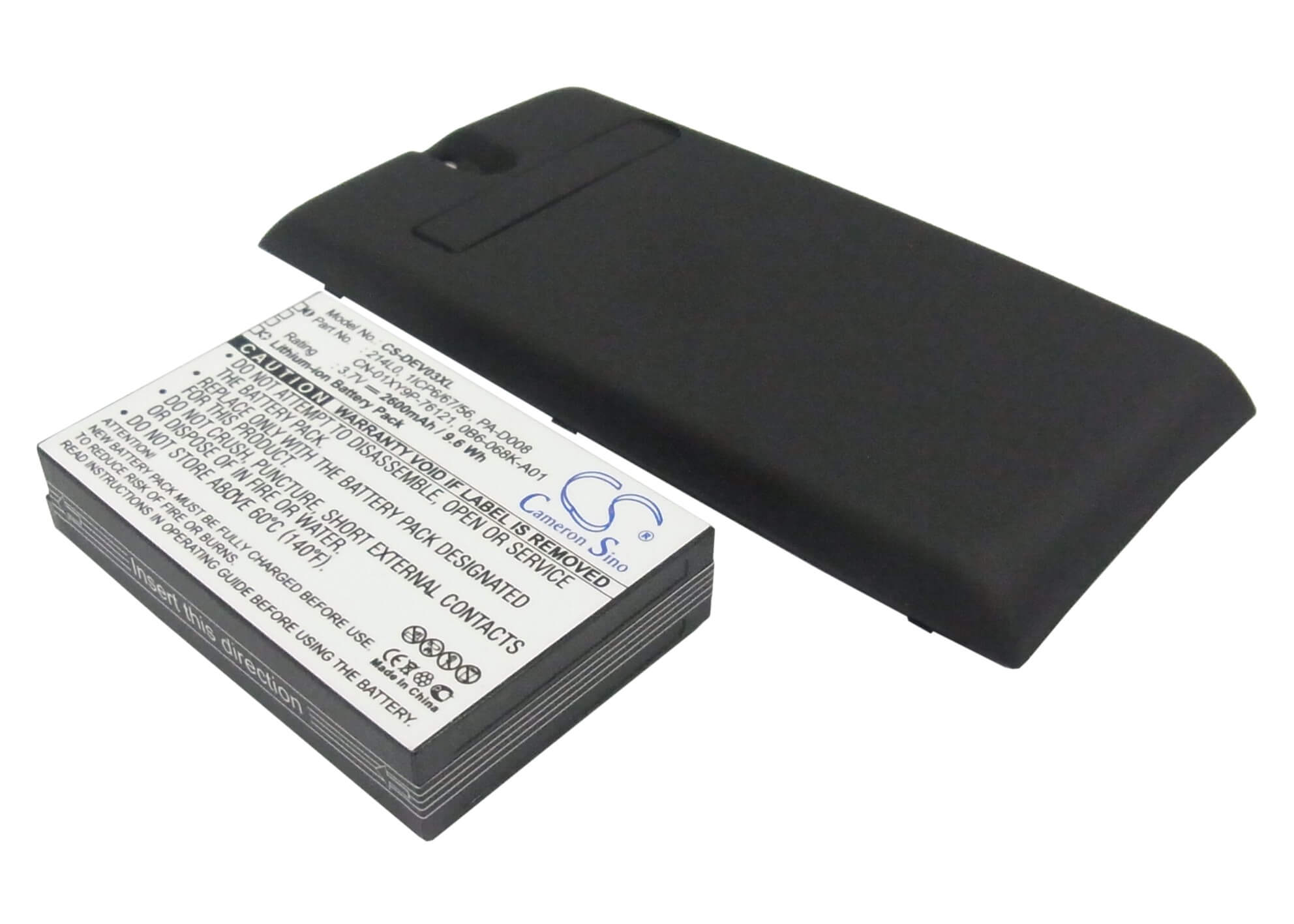 3.7V, 2600mAh, Li-ion Battery fits Dell, V03b, Venue, 9.62Wh
