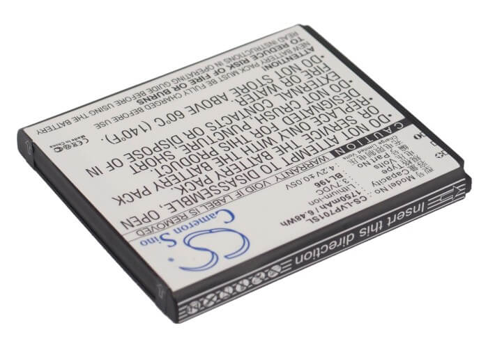 3.7V, 1750mAh, Li-ion Battery fits Lenovo, P700, P700i, 6.475Wh