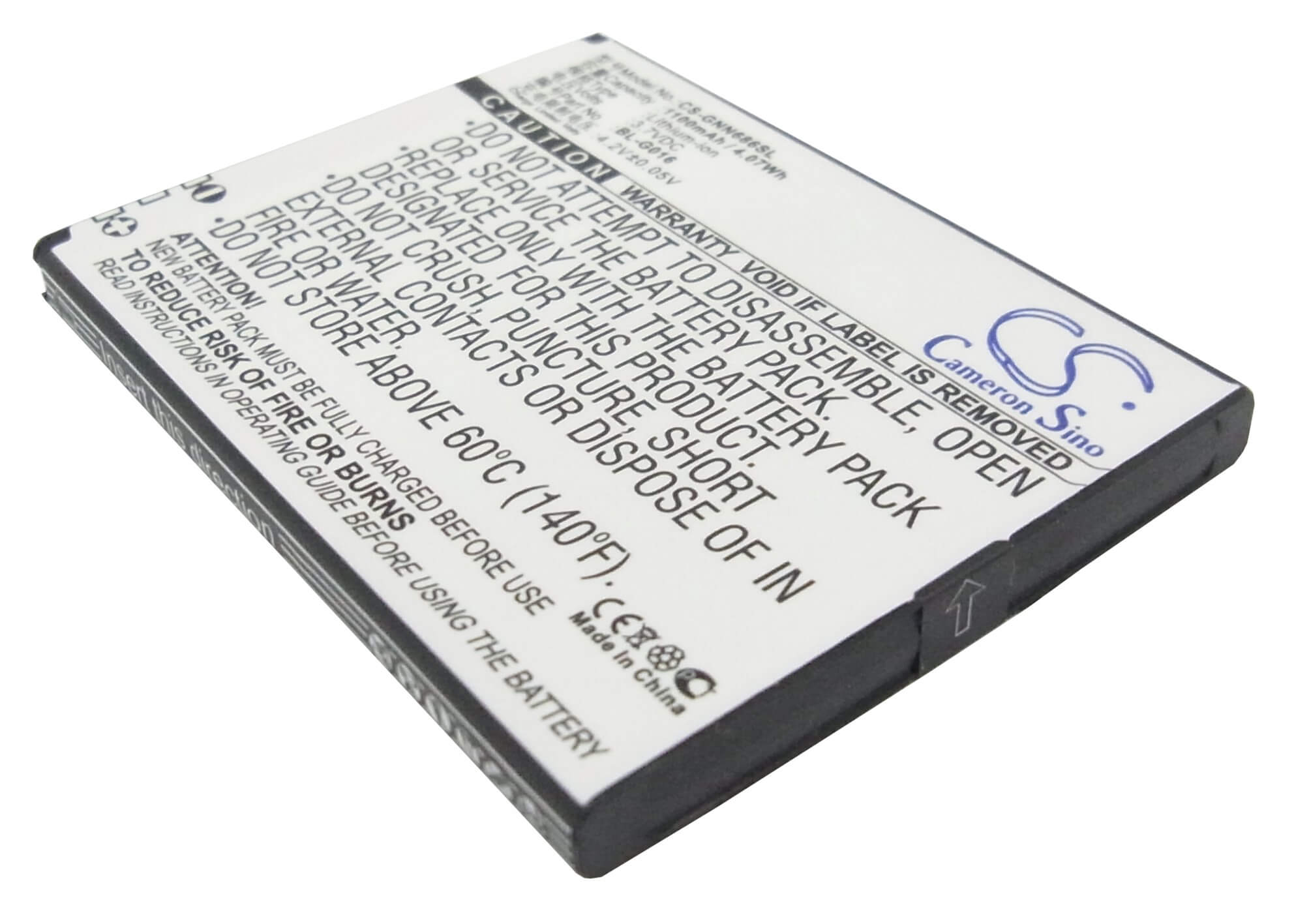 3.7V, 1100mAh, Li-ion Battery fits Explay, Infinity, Infinity Ii, 4.07Wh