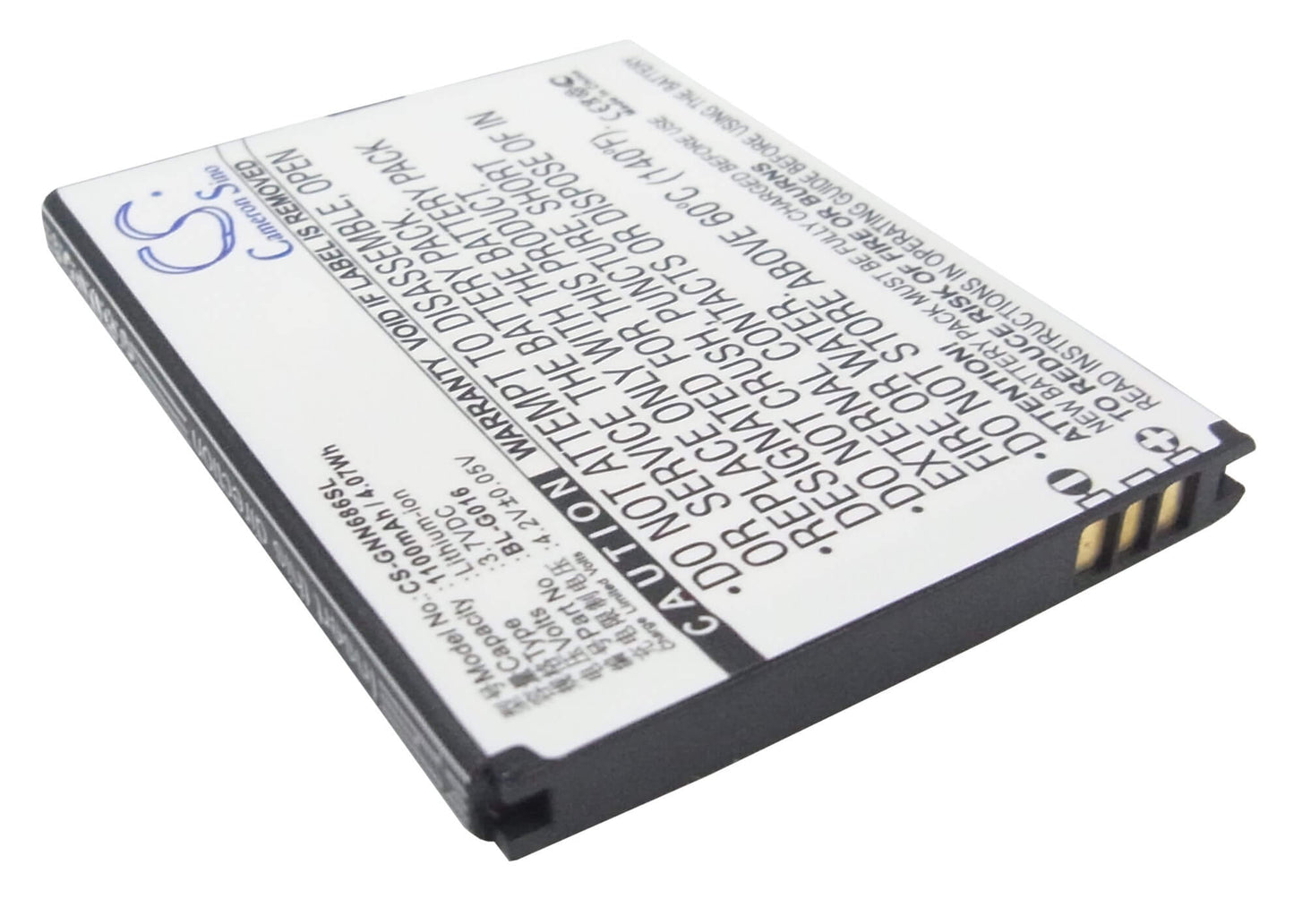 3.7V, 1100mAh, Li-ion Battery fits Explay, Infinity, Infinity Ii, 4.07Wh
