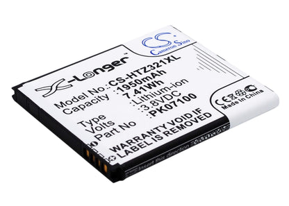 3.8V, 1950mAh, Li-ion Battery fits Htc, Hti13, Isw13ht, 7.41Wh