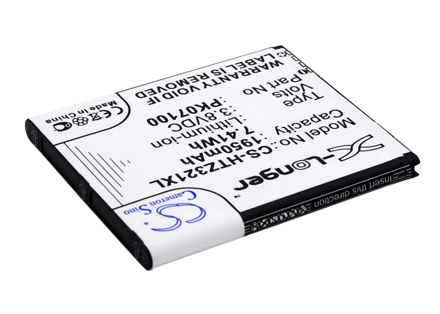3.8V, 1950mAh, Li-ion Battery fits Kddi, Hti13, Isw13ht, 7.41Wh