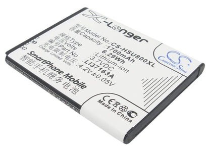 3.7V, 1700mAh, Li-ion Battery fits Hisense, E910, E920, 6.29Wh