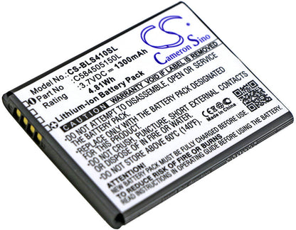 3.7V, 1300mAh, Li-ion Battery fits Blu, S410, S410a, 4.81Wh