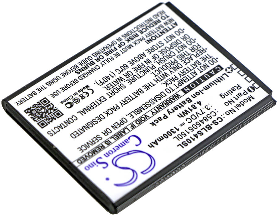 3.7V, 1300mAh, Li-ion Battery fits Blu, S410, S410a, 4.81Wh