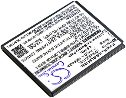 3.7V, 1300mAh, Li-ion Battery fits Blu, S410, S410a, 4.81Wh