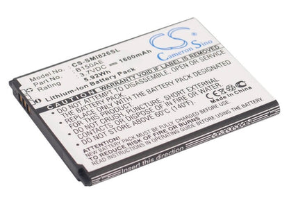 3.7V, 1600mAh, Li-ion Battery fits Samsung, Galaxy Core, Galaxy Core Duos, 5.92Wh
