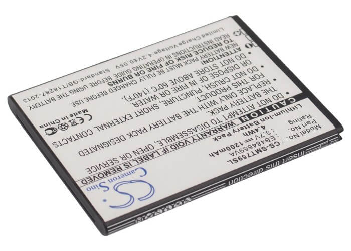 3.7V, 1200mAh, Li-ion Battery fits T-mobile, Eb484659va, Eb484659vabstd, 4.44Wh