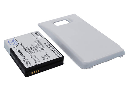 White, 3.7V, 2600mAh, Li-ion Battery fits Samsung, Galaxy S Ii, Galaxy S2, 9.62Wh