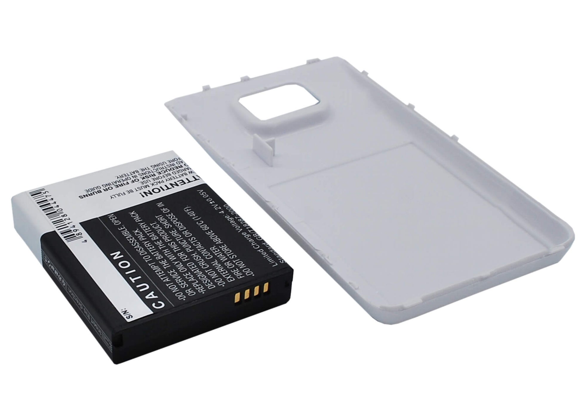 White, 3.7V, 2600mAh, Li-ion Battery fits Samsung, Galaxy S Ii, Galaxy S2, 9.62Wh