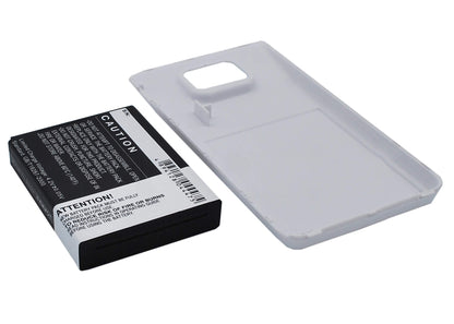 White, 3.7V, 2600mAh, Li-ion Battery fits Samsung, Galaxy S Ii, Galaxy S2, 9.62Wh