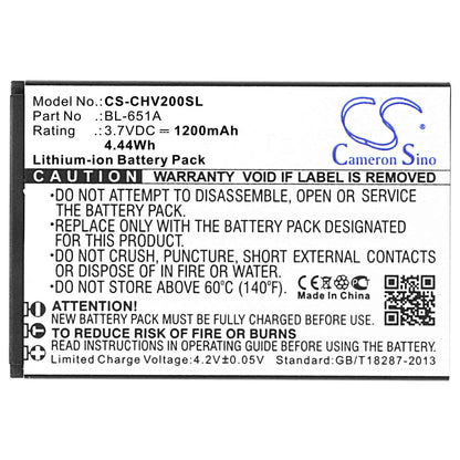 3.7V, 1200mAh, Li-ion Battery fits Crosscall, Shark-v2, 4.44Wh