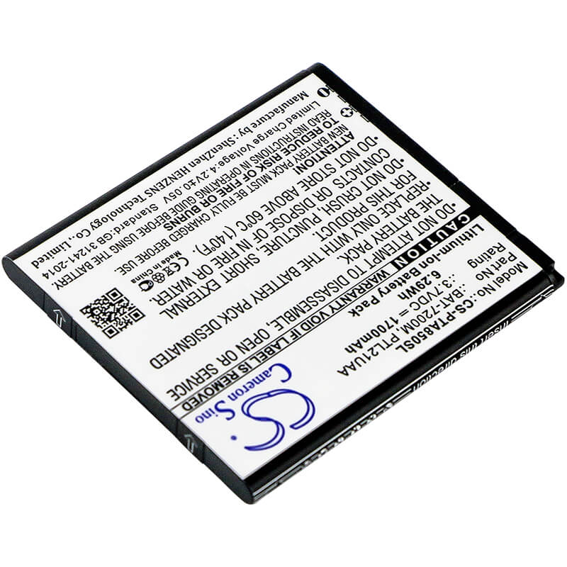 3.7V, 1700mAh, Li-ion Battery fits Pantech, Im-a810s, Im-a830s, 6.29Wh