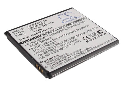 3.7V, 1250mAh, Li-ion Battery fits Virgin Mobile, Galaxy Reverb, Sph-m950, 4.625Wh