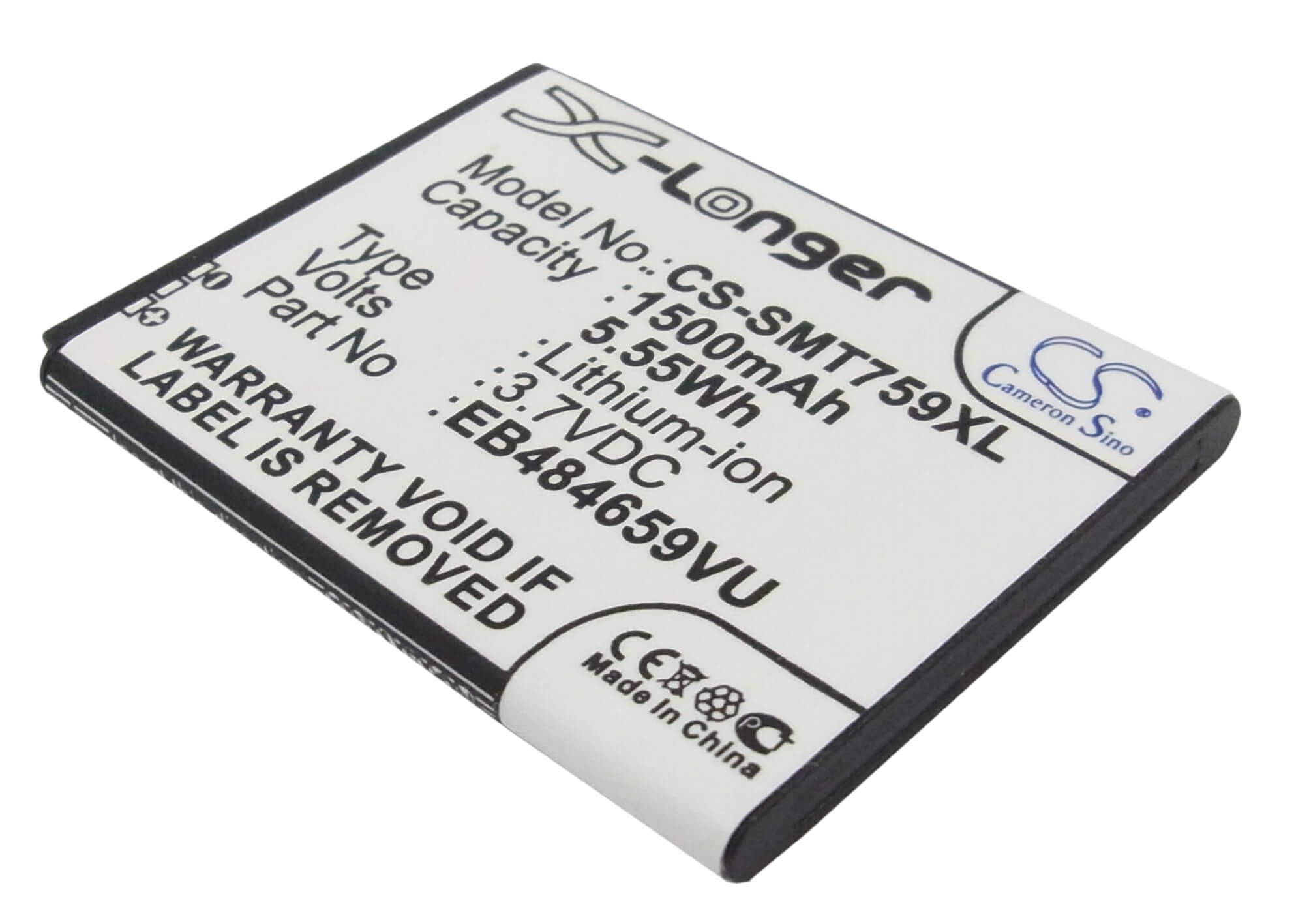 3.7V, 1500mAh, Li-ion Battery fits Boostmobile, Sph-m930, Transform Ultra, 5.55Wh