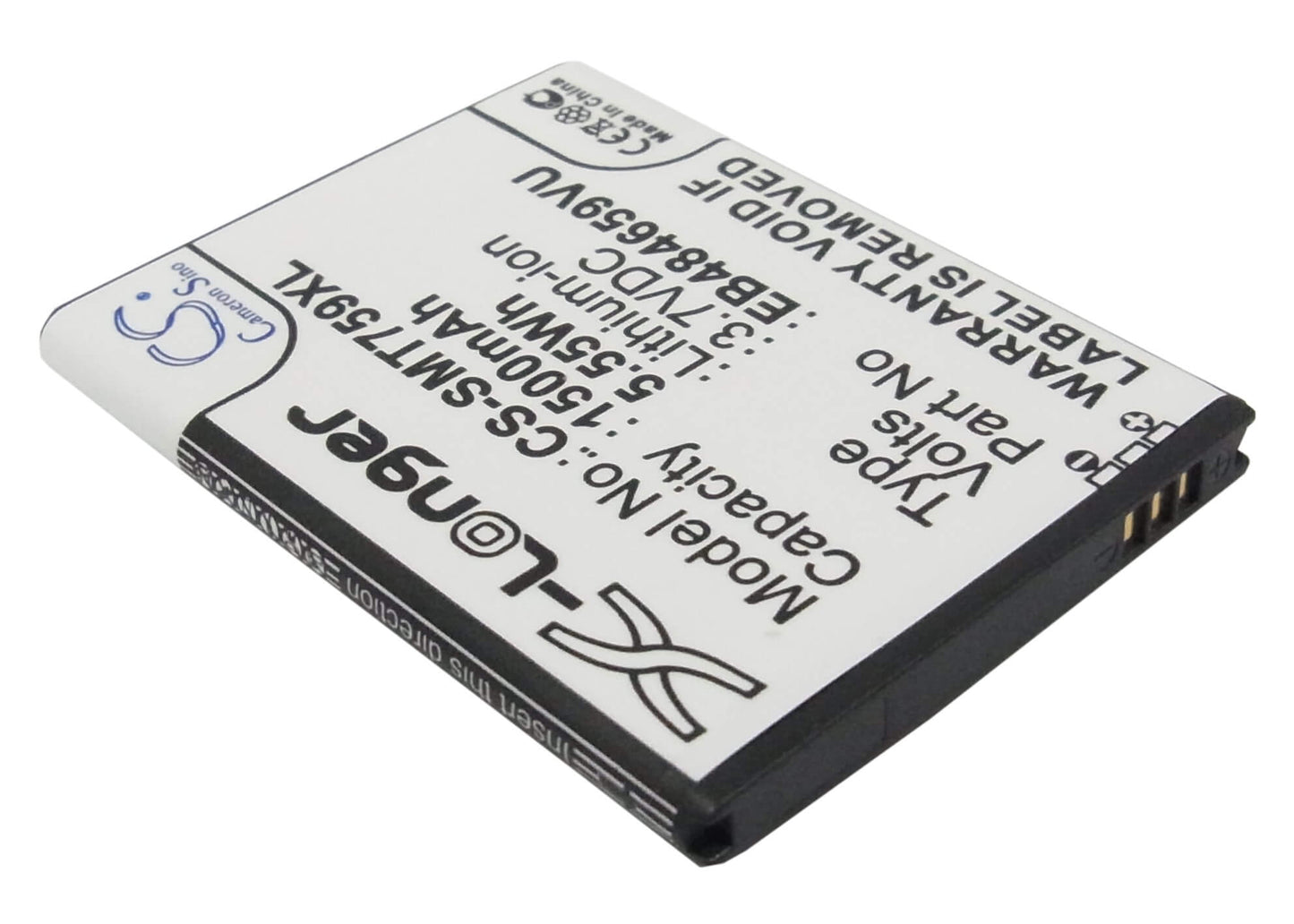 3.7V, 1500mAh, Li-ion Battery fits Samsung, Ancora, Conquer 4g, 5.55Wh