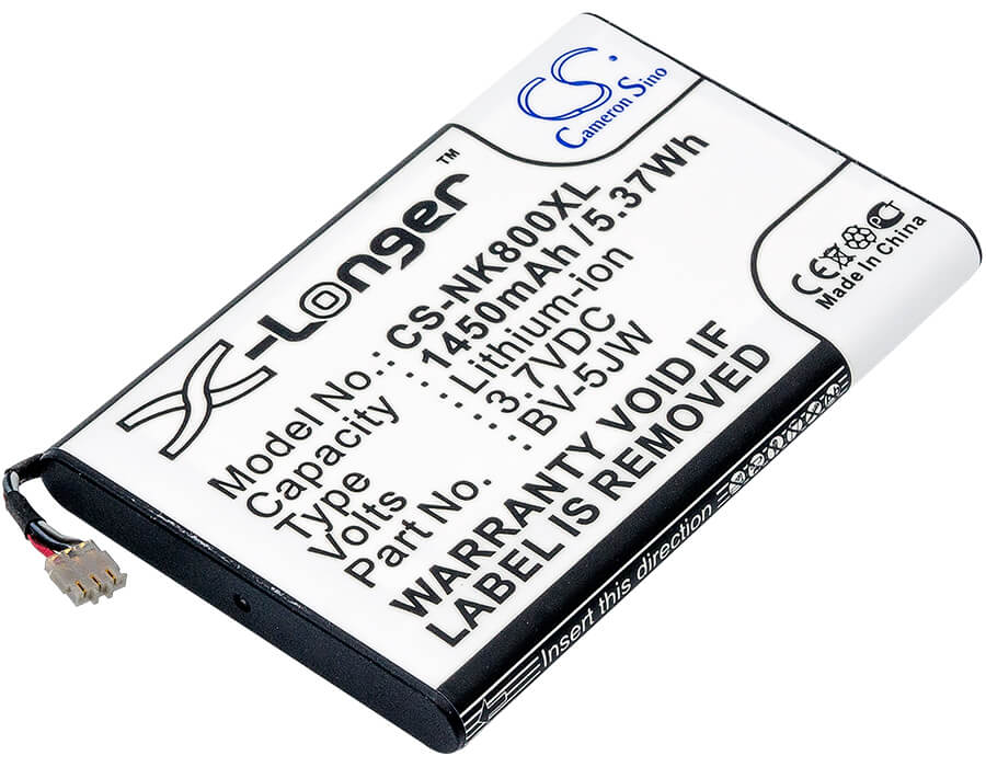 3.7V, 1450mAh, Li-ion Battery fits Nokia, 800, Lumia 800, 5.365Wh