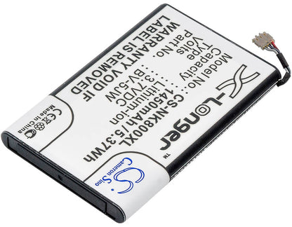 3.7V, 1450mAh, Li-ion Battery fits Nokia, 800, Lumia 800, 5.365Wh