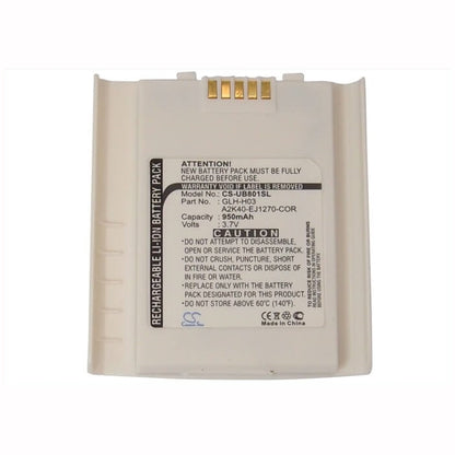 3.7V, 950mAh, Li-ion Battery fits Gigabyte, Gsmart I300, 3.515Wh