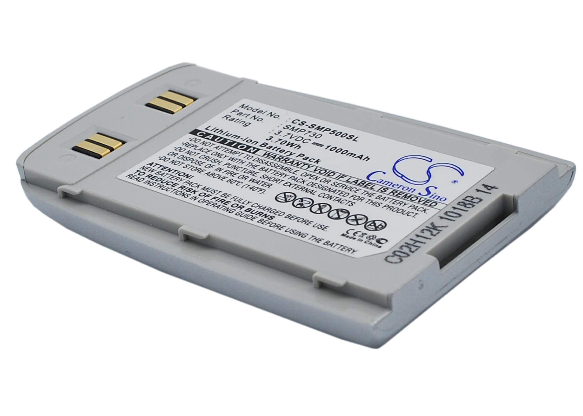 3.7V, 1000mAh, Li-ion Battery fits Samsung, Sgh-p500, Sgh-p518, 3.7Wh