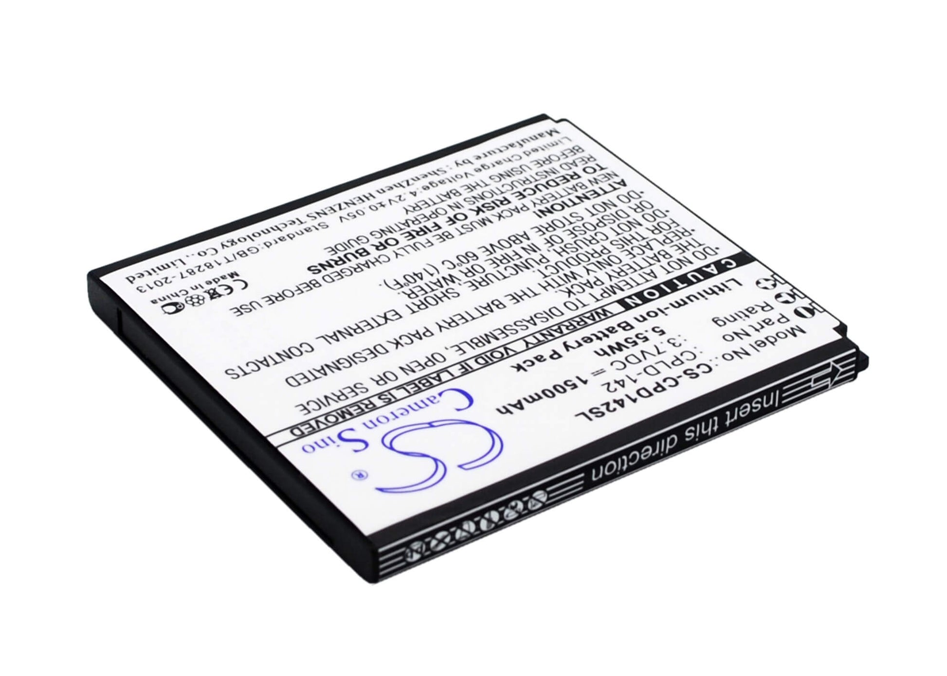 3.7V, 1500mAh, Li-ion Battery fits Coolpad, 5313s, 5.55Wh
