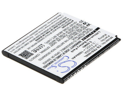 3.7V, 1500mAh, Li-ion Battery fits Telefunken, Selfie Ts1, 5.55Wh