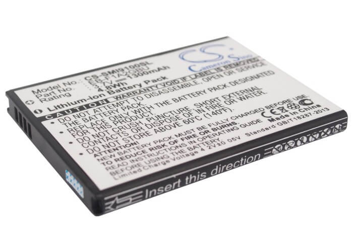 3.7V, 1300mAh, Li-ion Battery fits Ntt Docomo, Galaxy S Ii, Sc-02c, 4.81Wh