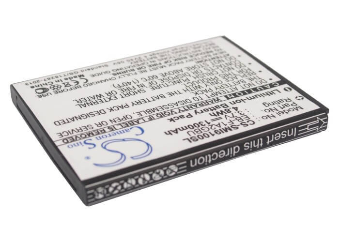 3.7V, 1300mAh, Li-ion Battery fits T-mobile, Galaxy S Ii, 4.81Wh