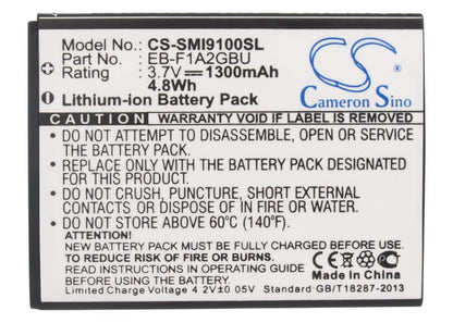 3.7V, 1300mAh, Li-ion Battery fits T-mobile, Galaxy S Ii, 4.81Wh