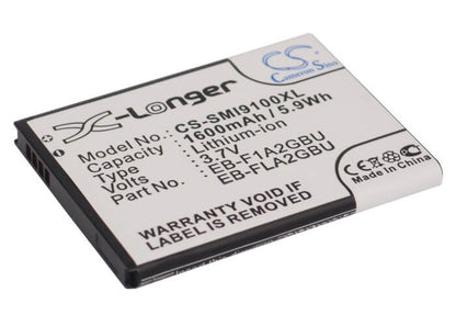 3.7V, 1600mAh, Li-ion Battery fits T-mobile, Galaxy S Ii, 5.92Wh