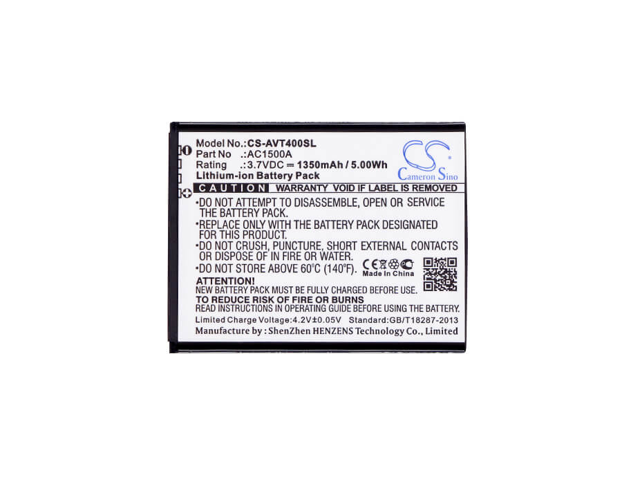 3.7V, 1350mAh, Li-ion Battery fits Archos, 40 Titanium, 4.995Wh
