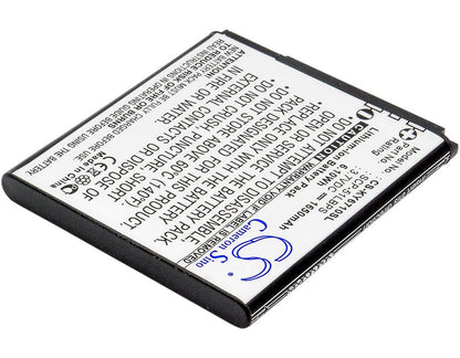 3.7V, 1650mAh, Li-ion Battery fits Kyocera, E6710, E6715, 6.105Wh