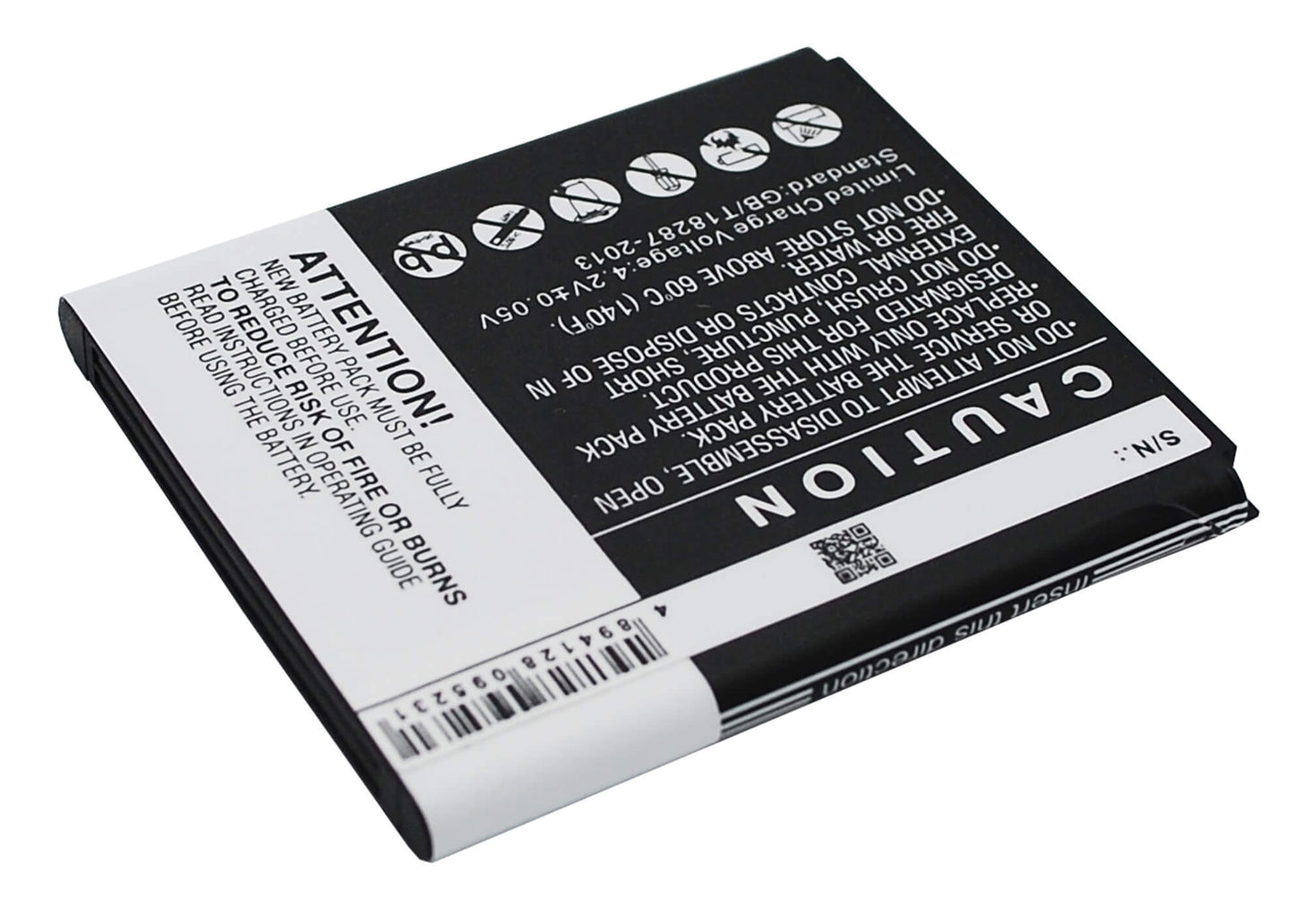 3.7V, 1600mAh, Li-ion Battery fits K-touch, T61, 5.92Wh