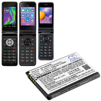 3.8V, 1200mAh, Li-ion Battery fits Lg, Classic Flip, Exalt Lte 4g, 4.56Wh