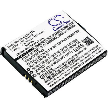 3.7V, 1400mAh, Li-ion Battery fits Nec, Ne-201a1a, Terrain, 5.18Wh