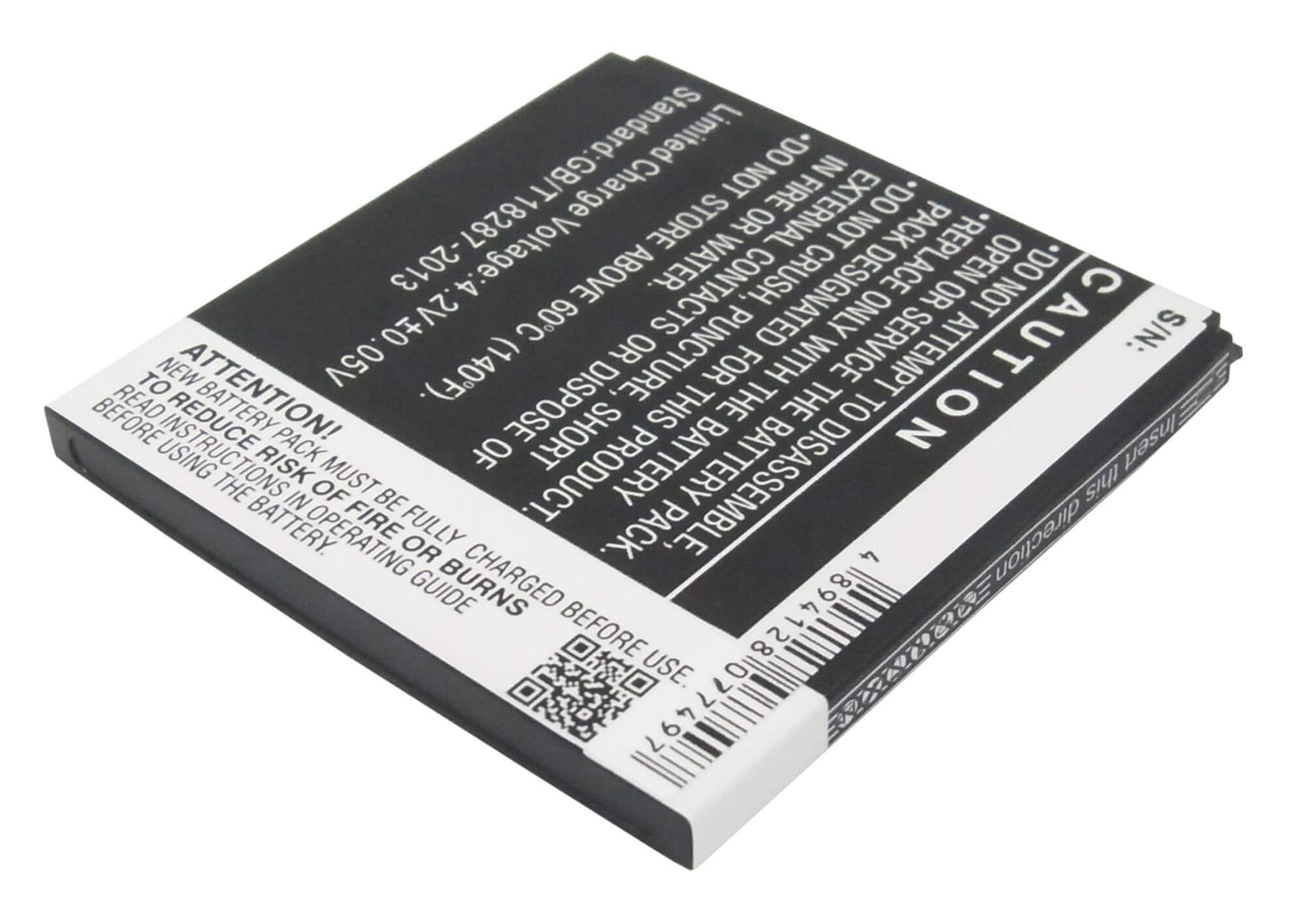 3.7V, 1800mAh, Li-ion Battery fits Acer, Liquid E2, Liquid E2 Dou, 6.66Wh