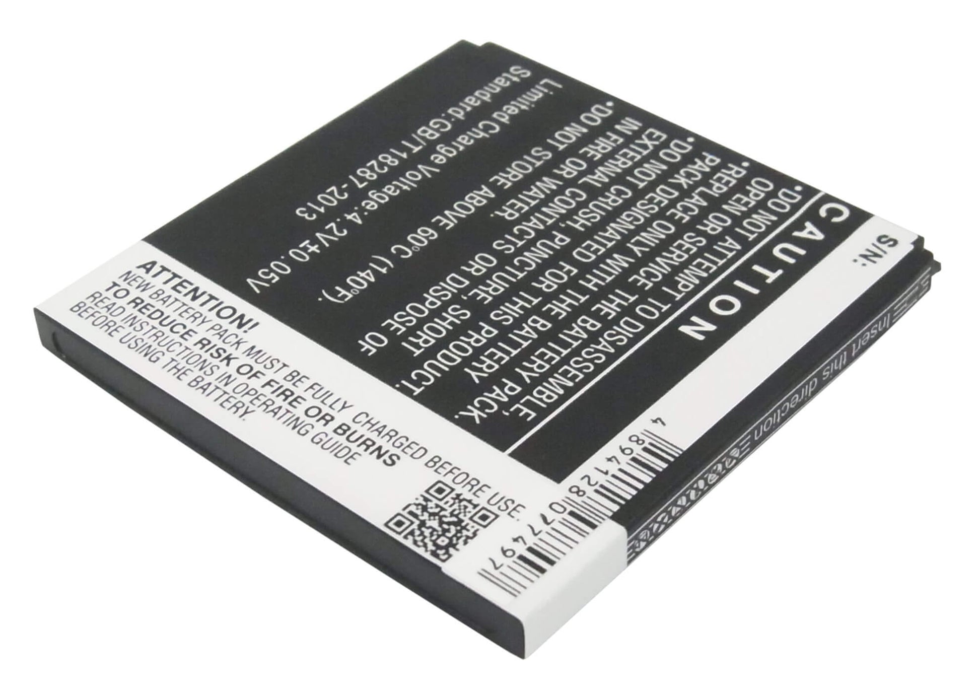 3.7V, 1800mAh, Li-ion Battery fits Acer, Liquid E2, Liquid E2 Dou, 6.66Wh
