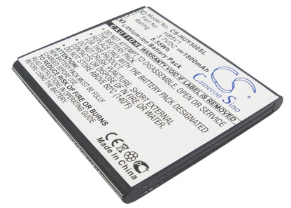 3.7V, 1500mAh, Li-ion Battery fits Huawei, Ascend G350, Ascend G350-u00, 5.55Wh