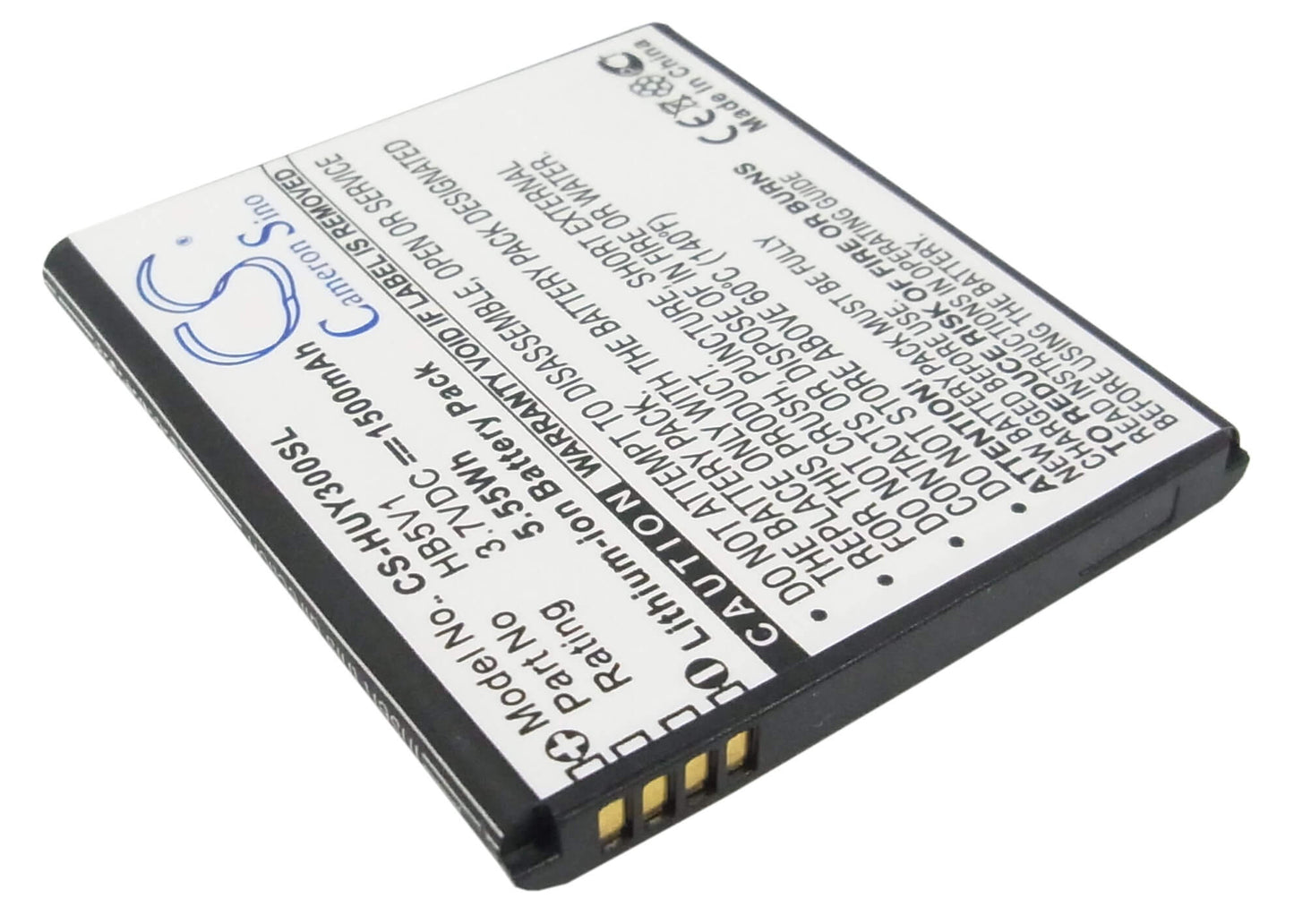 3.7V, 1500mAh, Li-ion Battery fits Huawei, Ascend G350, Ascend G350-u00, 5.55Wh