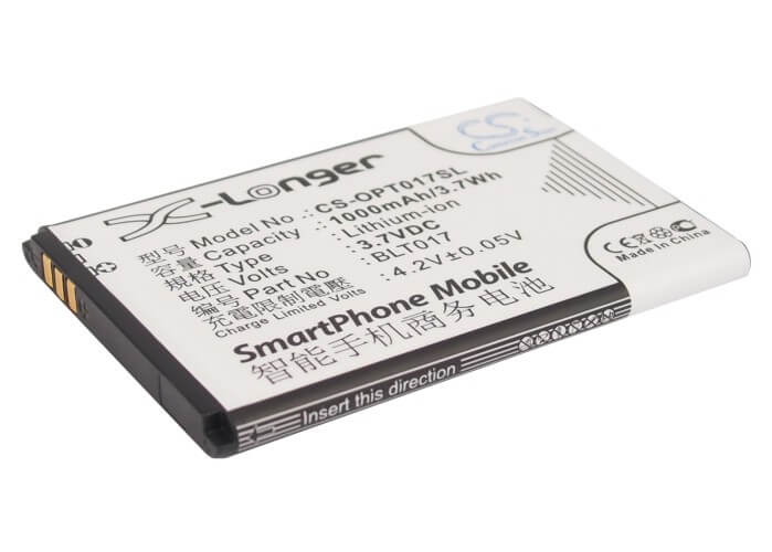 3.7V, 1000mAh, Li-ion Battery fits Oppo, A613, A615, 3.7Wh