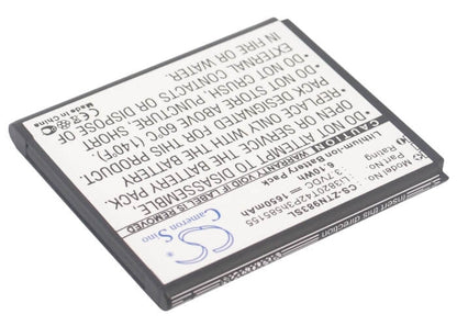 3.7V, 1650mAh, Li-ion Battery fits Zte, N983, Solar, 6.105Wh