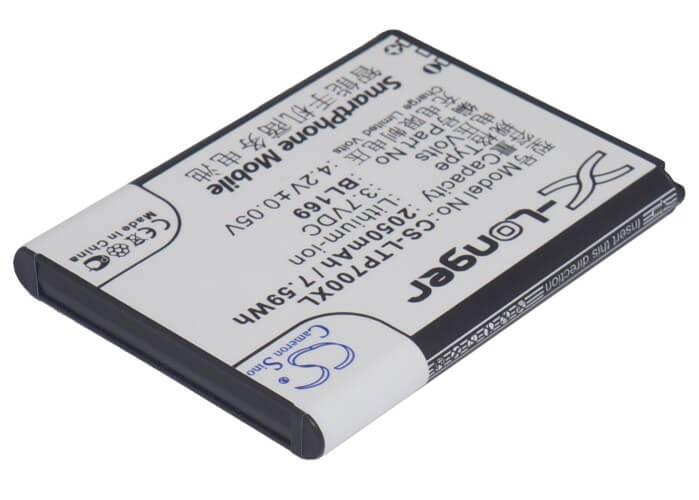 3.7V, 2050mAh, Li-Polymer Battery fits Lenovo, A789, P70, 7.585Wh