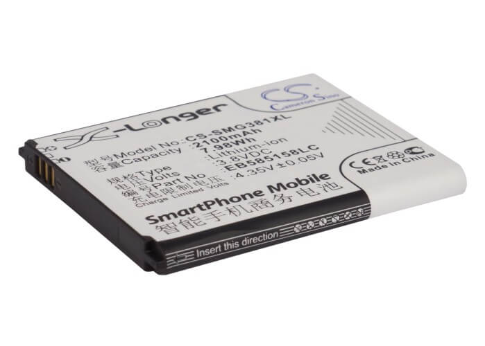3.8V, 2100mAh, Li-ion Battery fits Samsung, Galaxy Win Pro, Sm-g3812, 7.98Wh