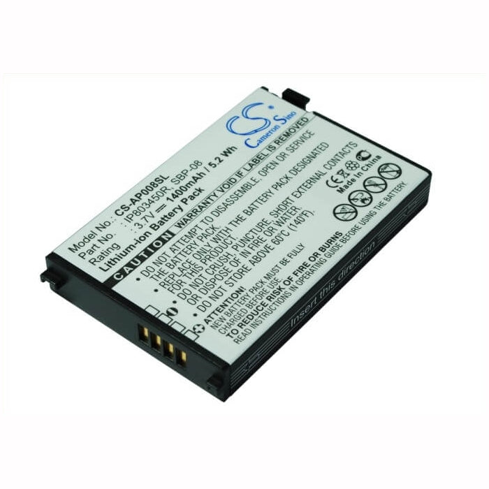 3.7V, 1400mAh, Li-ion Battery fits Asus, Sbp-08, 5.18Wh