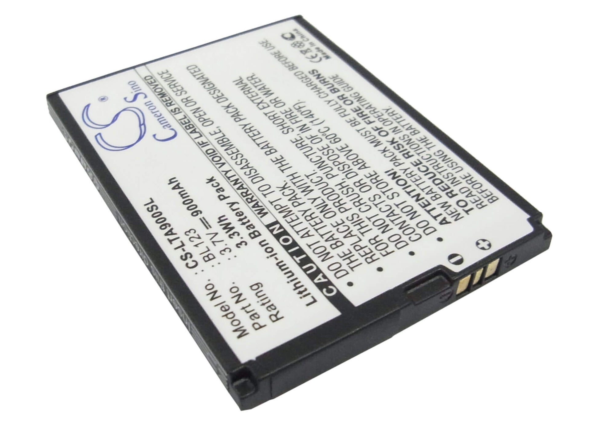 3.7V, 900mAh, Li-ion Battery fits Lenovo, A900, 3.33Wh