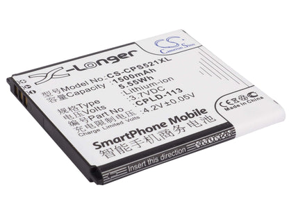 3.7V, 1500mAh, Li-ion Battery fits Coolpad, 5218d, 5218s, 5.55Wh
