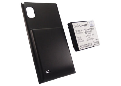 3.7V, 2800mAh, Li-ion Battery fits Lg, F160k, F160l, 10.36Wh