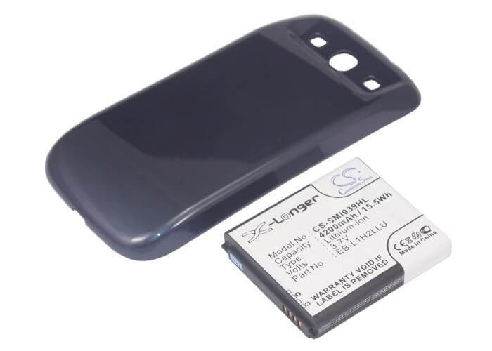 Blue, 3.7V, 4200mAh, Li-ion Battery fits Samsung, Midas, Sc-06d, 15.54Wh