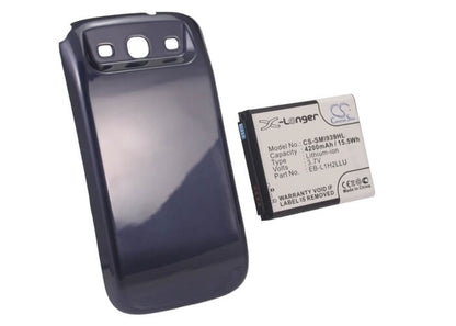 Blue, 3.7V, 4200mAh, Li-ion Battery fits Samsung, Midas, Sc-06d, 15.54Wh
